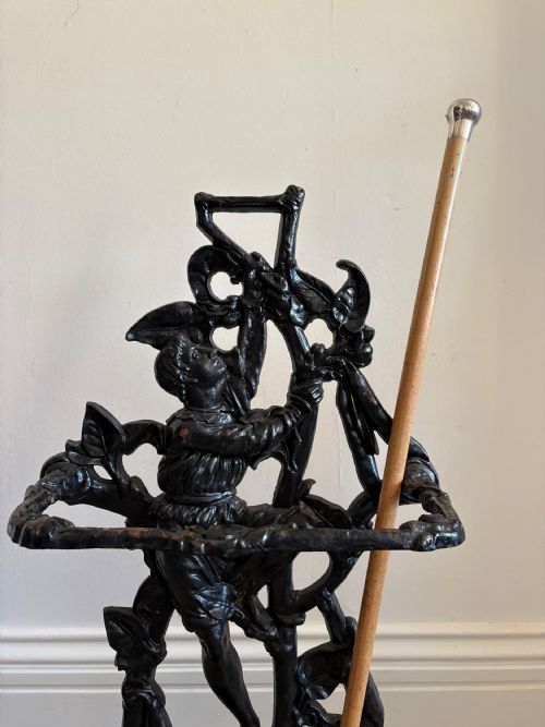 A 19TH CENTURY CAST IRON JACK AND THE BEANSTALK STICK STAND C1875 85CM - ADDITIONAL PHOTO 1