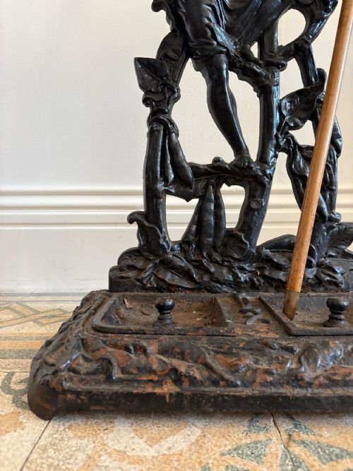 A 19TH CENTURY CAST IRON JACK AND THE BEANSTALK STICK STAND C1875 85CM - ADDITIONAL PHOTO 3