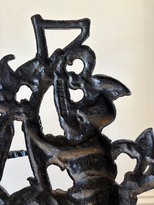 A 19TH CENTURY CAST IRON JACK AND THE BEANSTALK STICK STAND C1875 85CM - ADDITIONAL PHOTO 4