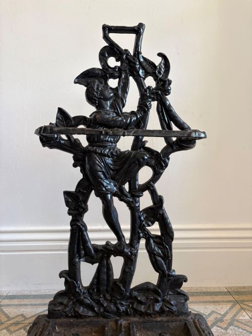 A 19TH CENTURY CAST IRON JACK AND THE BEANSTALK STICK STAND C1875 85CM - ADDITIONAL PHOTO 5