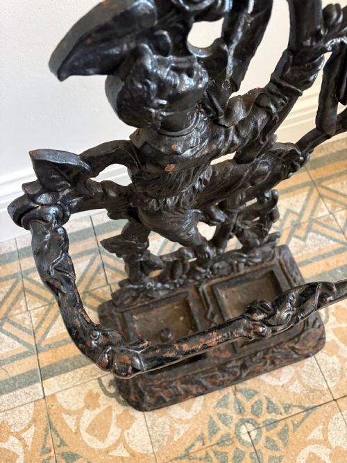 A 19TH CENTURY CAST IRON JACK AND THE BEANSTALK STICK STAND C1875 85CM - ADDITIONAL PHOTO 7