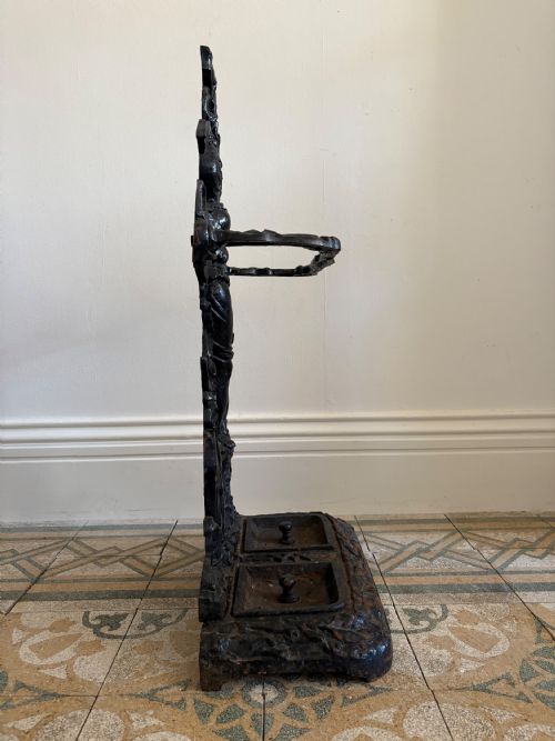 A 19TH CENTURY CAST IRON JACK AND THE BEANSTALK STICK STAND C1875 85CM - ADDITIONAL PHOTO 8