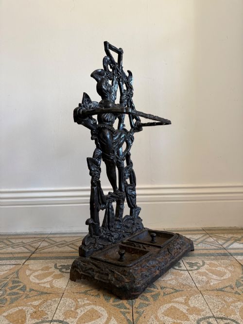 A 19TH CENTURY CAST IRON JACK AND THE BEANSTALK STICK STAND C1875 85CM - ADDITIONAL PHOTO 9