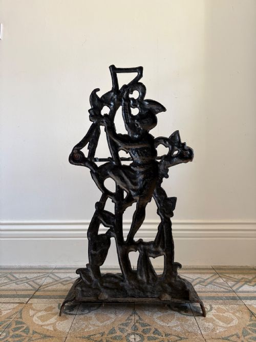 A 19TH CENTURY CAST IRON JACK AND THE BEANSTALK STICK STAND C1875 85CM - ADDITIONAL PHOTO 11