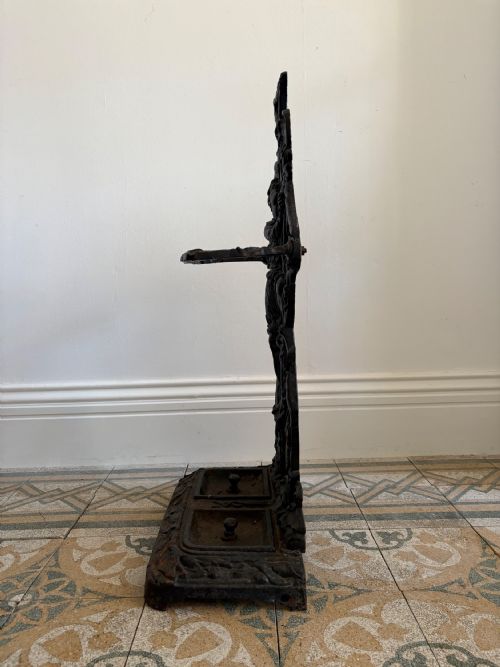 A 19TH CENTURY CAST IRON JACK AND THE BEANSTALK STICK STAND C1875 85CM - ADDITIONAL PHOTO 12