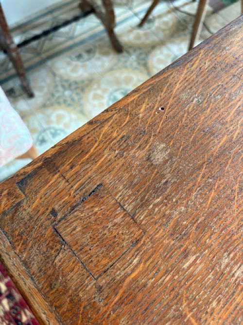 A PAIR OF ENGLISH OAK OPEN BOOKCASES C1920 91CM TALL 955CM WIDE - ADDITIONAL PHOTO 2