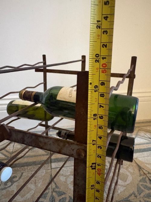 A FRENCH ANTIQUE RIGIDEX DEPOSE METAL WINE CELLAR RACK C1920 50 BOTTLES - ADDITIONAL PHOTO 11