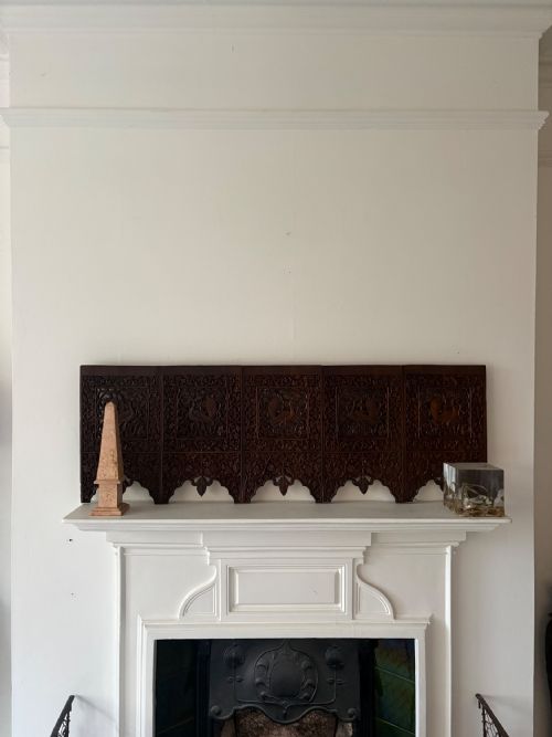 a 19th century carved anglo indian padouk wood wall panel pelmet 121cm - CATEGORY: ANTIQUE MISCELLANEOUS - DATED 19TH CENTURY