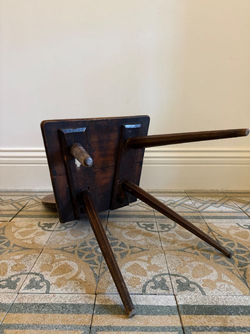 A 19TH CENTURY PRIMITIVE SWISS ALPINE FOLK CHAIR FRUITWOOD - ADDITIONAL PHOTO 8