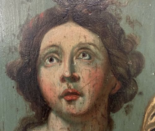 A 18TH CENTURY OIL ON PANEL BAROQUE PORTRAIT AFTER PIERRE MIGNARD 16401725 36CM - ADDITIONAL PHOTO 2