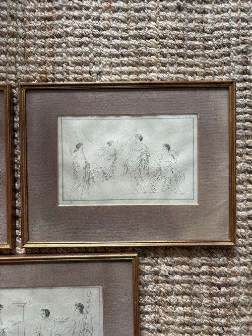 SET OF 3 JOHN FLAXMAN 17551826 NEOCLASSICAL ILLUSTRATIONS EARLY 20THC HOMERS ODYSSEY 48CM - ADDITIONAL PHOTO 6