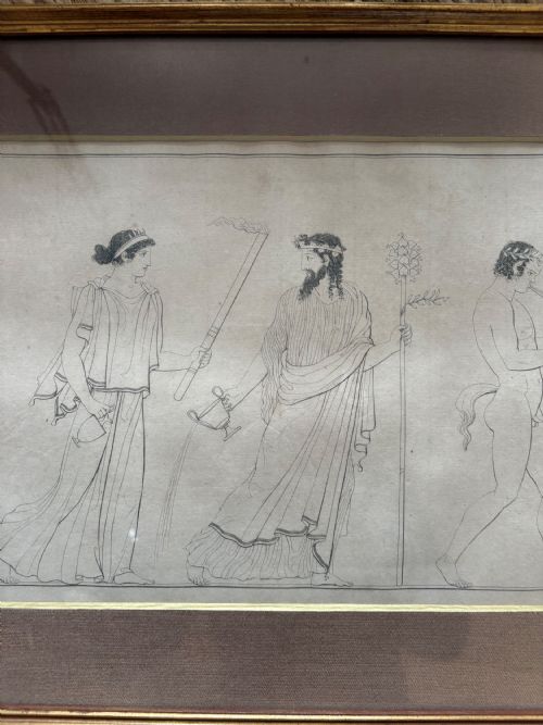 SET OF 3 JOHN FLAXMAN 17551826 NEOCLASSICAL ILLUSTRATIONS EARLY 20THC HOMERS ODYSSEY 48CM - ADDITIONAL PHOTO 8