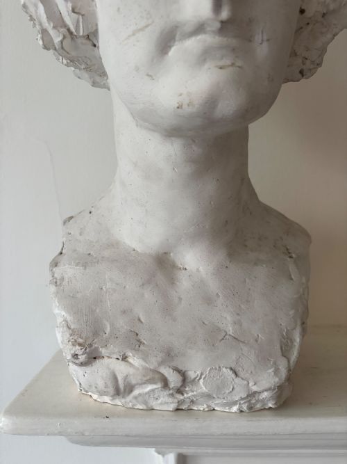 A SIGNED 1921 SOCIETY FEMALE BUST MAQUETTE SCULPTURE POSS MITFORD SISTER 40CM - ADDITIONAL PHOTO 9
