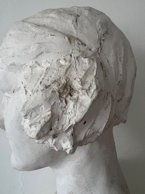 A SIGNED 1921 SOCIETY FEMALE BUST MAQUETTE SCULPTURE POSS MITFORD SISTER 40CM - ADDITIONAL PHOTO 10