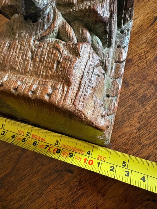 A MEDIEVAL FLEMISH CARVED OAK ARCHITECTURAL FRAGMENT 12CM C16TH CENTURY - ADDITIONAL PHOTO 10