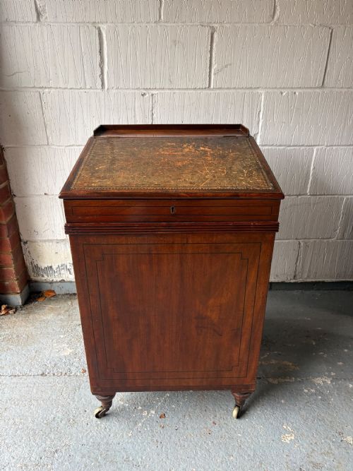 A WILLIAM 1V FLAME MAHOGANY DAVENPORT DESK WITH SLIDING LEATHER SLOPE C1830 - ADDITIONAL PHOTO 7