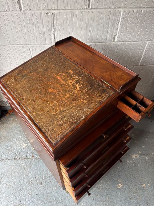 A WILLIAM 1V FLAME MAHOGANY DAVENPORT DESK WITH SLIDING LEATHER SLOPE C1830 - ADDITIONAL PHOTO 11