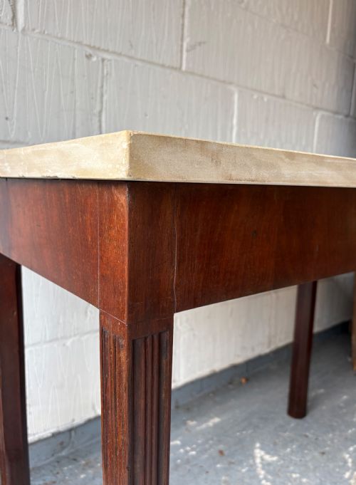 GEORGE 111 MAHOGANY CONSOLE TABLE WITH STONE TOP C1800 90CM WIDE TOP - ADDITIONAL PHOTO 6