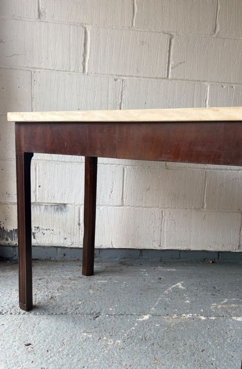 GEORGE 111 MAHOGANY CONSOLE TABLE WITH STONE TOP C1800 90CM WIDE TOP - ADDITIONAL PHOTO 9