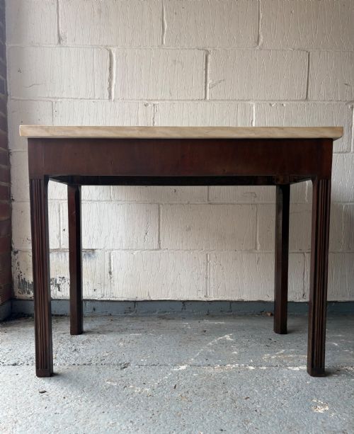 george 111 mahogany console table with stone top c1800 88cm wide top - CATEGORY: ANTIQUE TABLES - DATED 1800