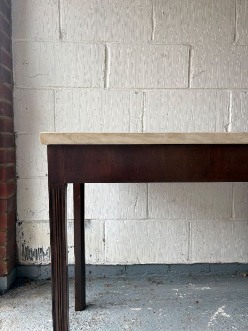 GEORGE 111 MAHOGANY CONSOLE TABLE WITH STONE TOP C1800 90CM WIDE TOP - ADDITIONAL PHOTO 2