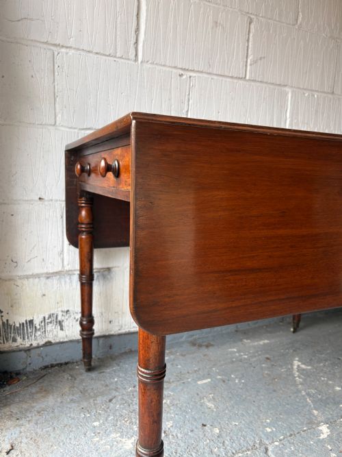 MID 19THC DROP LEAF PEMBROKE OR BREAKFAST TABLE C1850 EXTENDING TO 120CM - ADDITIONAL PHOTO 6