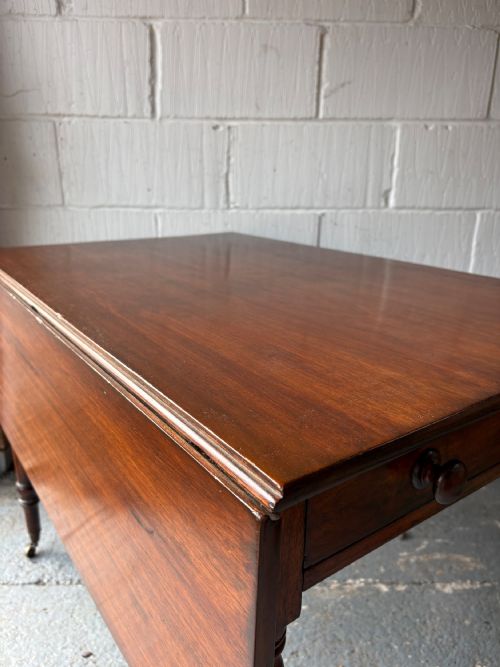 MID 19THC DROP LEAF PEMBROKE OR BREAKFAST TABLE C1850 EXTENDING TO 120CM - ADDITIONAL PHOTO 11
