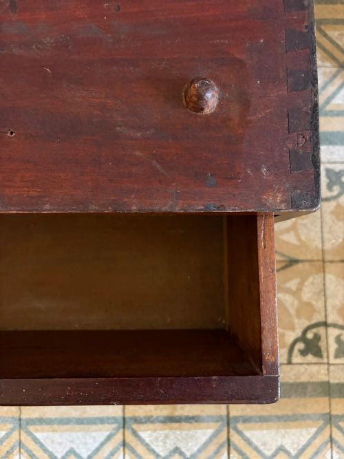 A 19TH CENTURY TEAK MILITARY CAMPAIGN CHEST OF DRAWERS 2 SECTIONS - ADDITIONAL PHOTO 4