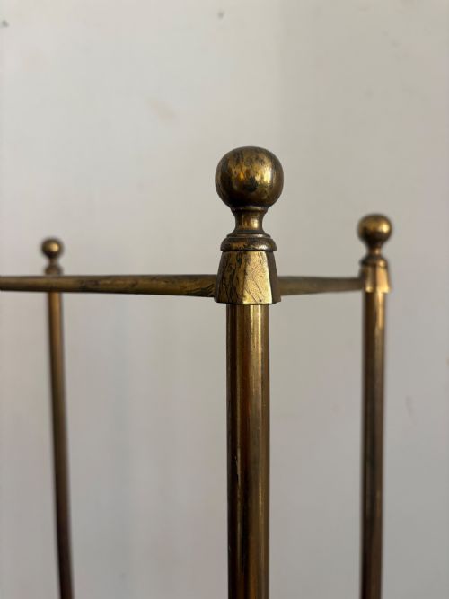 EARLY 20THC BRASS AND IRON 8 DIVISION STICK OR UMBRELLA STAND C19001920 - ADDITIONAL PHOTO 4