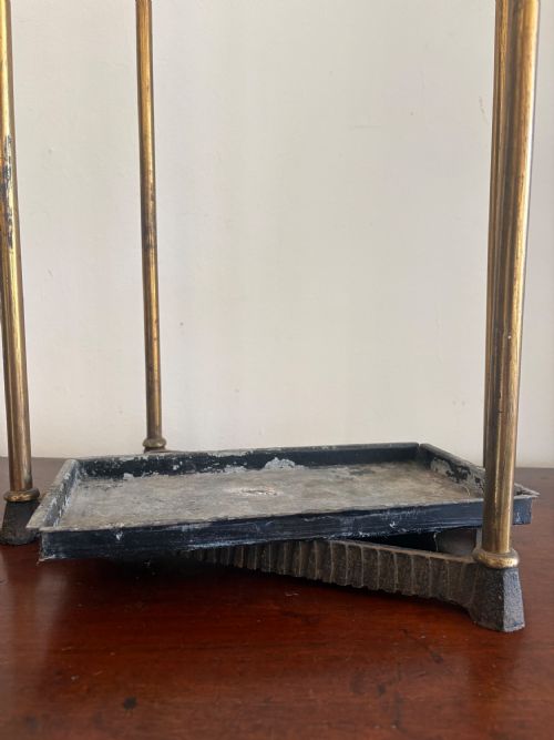 EARLY 20THC BRASS AND IRON 8 DIVISION STICK OR UMBRELLA STAND C19001920 - ADDITIONAL PHOTO 5
