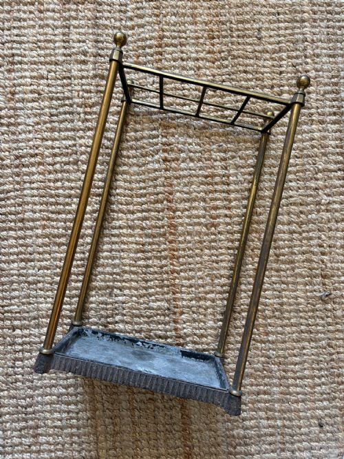 EARLY 20THC BRASS AND IRON 8 DIVISION STICK OR UMBRELLA STAND C19001920 - ADDITIONAL PHOTO 12