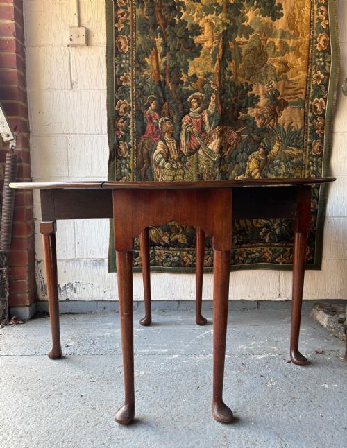 A 19TH CENTURY MAHOGANY OVAL DROP LEAF BREAKFAST DINING TABLE PAD FEET - ADDITIONAL PHOTO 4