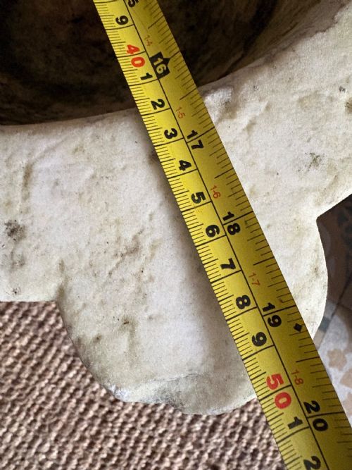 A SUBSTANTIAL 18TH CENTURY WHITE MARBLE MORTAR 50CM DIAMETER PROBABLY ITALIAN - ADDITIONAL PHOTO 13