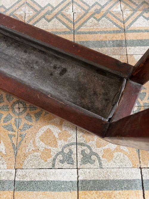 LARGE 19TH CENTURY ENGLISH COUNTRY HOUSE PITCH PINE STICK STAND 107CM ZINC TRAY - ADDITIONAL PHOTO 7