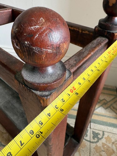 LARGE 19TH CENTURY ENGLISH COUNTRY HOUSE PITCH PINE STICK STAND 107CM ZINC TRAY - ADDITIONAL PHOTO 10