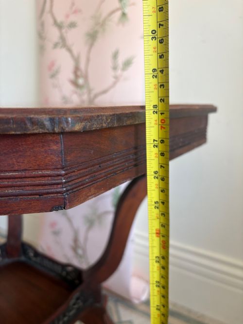 A LATE 19TH CENTURY AESTHETIC MOVEMENT WALNUT OCTAGONAL TABLE 75CM WIDE - ADDITIONAL PHOTO 10