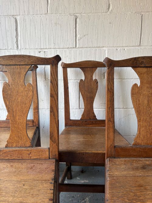A SET OF 4 GEORGIAN OAK AND ELM PROVINCIAL COUNTRY DINING CHAIRS C1800 - ADDITIONAL PHOTO 1