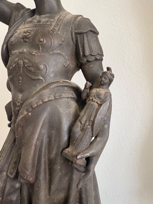 A 19TH CENTURY GRAND TOUR 65CM SPELTER LAMP GUILIANO DI MEDICI - ADDITIONAL PHOTO 6