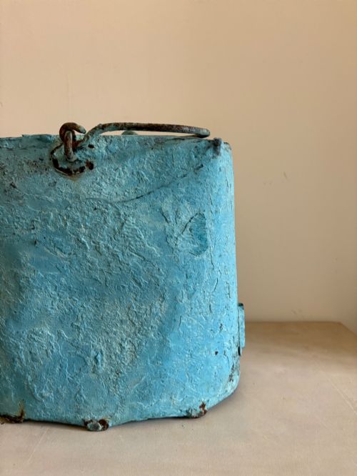A FRENCH 18THC VERDIGRIS COPPER WATERING CAN ARROSOIR C1800 41CM WATERTIGHT - ADDITIONAL PHOTO 9