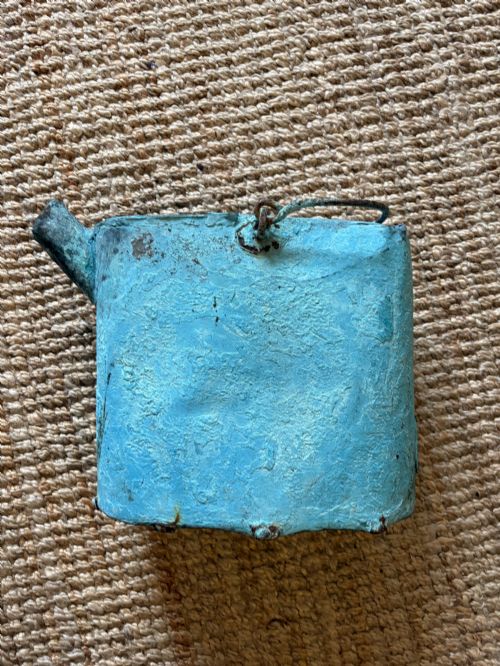 A FRENCH 18THC VERDIGRIS COPPER WATERING CAN ARROSOIR C1800 41CM WATERTIGHT - ADDITIONAL PHOTO 10