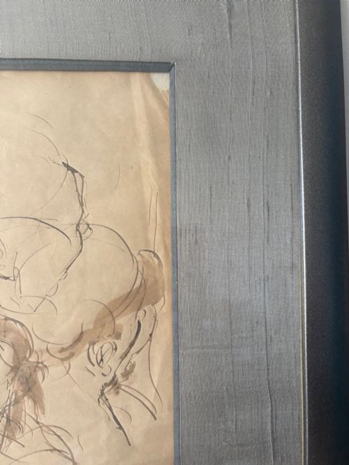 ALFRED DEHODENCQ 18221882 SCHOOL OF DELACROIX PEN AND INK 19TH CENTURY PREPARATORY STUDY - ADDITIONAL PHOTO 4