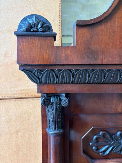 AN EARLY 19TH CENTURY RESTORATION PERIOD FRENCH PIER GLASS AND STAND 258CM C1815 - ADDITIONAL PHOTO 2