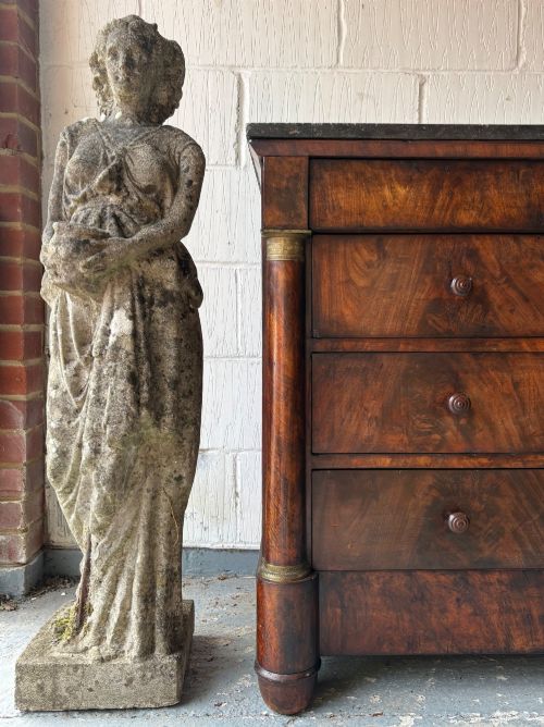 EARLY 20THC 104CM WEATHERED CLASSICAL FEMALE STATUE COMPOSITE STONE C19101920 - ADDITIONAL PHOTO 1