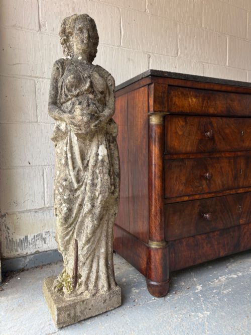 EARLY 20THC 104CM WEATHERED CLASSICAL FEMALE STATUE COMPOSITE STONE C19101920 - ADDITIONAL PHOTO 6
