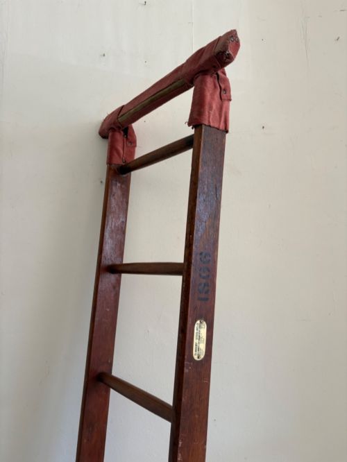 EARLY 20THC SLINGSBY LIBRARY OR MUSEUM STEPS PITCH PINE AND ELM 187CM C1920S - ADDITIONAL PHOTO 5