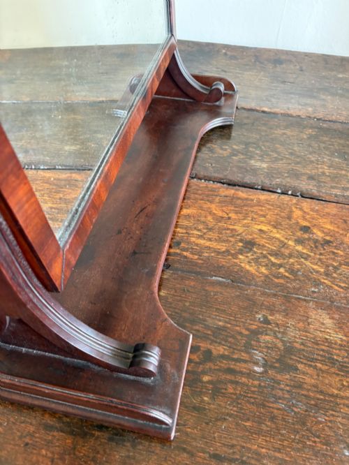 AN EARLY 19TH CENTURY GILLOWS MODEL MAHOGANY VANITY SWING MIRROR ORIGINAL PLATE - ADDITIONAL PHOTO 10