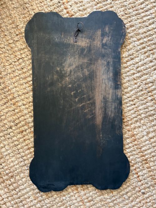 A SHAPELY 1920S BEVELLED FRAMELESS ART DECO MIRROR 69CM TALL GENTLY FOXED PLATE - ADDITIONAL PHOTO 4