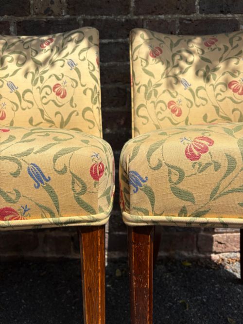 A SET OF 8 MAXIMUM ART DECO C1930S UPHOLSTERED DINING CHAIRS OAK FRAMES - ADDITIONAL PHOTO 2