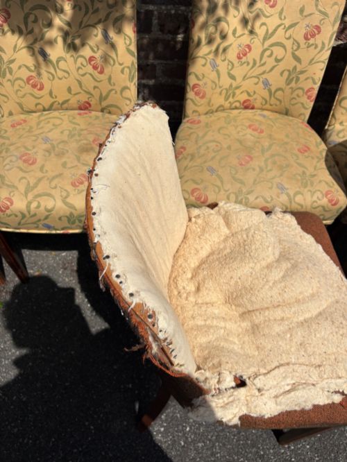 A SET OF 8 MAXIMUM ART DECO C1930S UPHOLSTERED DINING CHAIRS OAK FRAMES - ADDITIONAL PHOTO 11