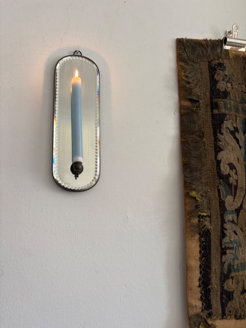 EARLY 20TH CENTURY GIRANDOLE CANDLE WALL SCONCE SORCERER MIRROR C1920 33CM - ADDITIONAL PHOTO 3